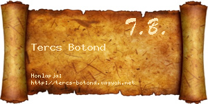 Tercs Botond névjegykártya