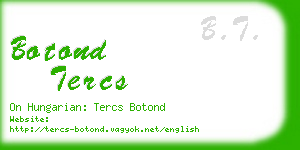 botond tercs business card